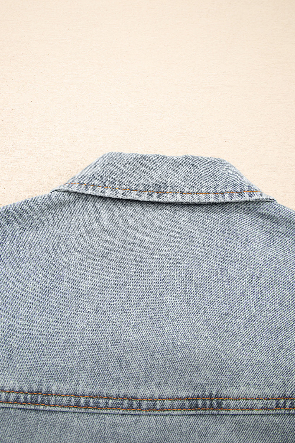 Beau Blue Street Style Zip Up Washed Denim Jacket Jackets 61c330a430cdfd85