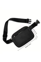 Black Minimalist Multi-zipped Crossbody Bag Crossbody Bags 61f97c51c2c1aebc