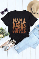 Black MAMA NEEDS COFFEE Graphic T Shirt Graphic Tees 6258754f2a48801f
