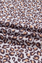 Khaki Leopard Ribbed Long Sleeve Top Drawstring Shorts 2pcs Outfit Short Sets 628420546c7b9d10