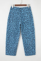 Khaki Leopard Print Straight Loose Jeans Jeans 670095d9a4d27aff