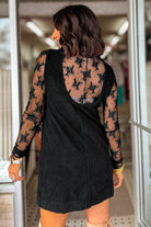 Beige Corduroy Exposed Seam Sleeveless Mini Dress Short Dresses 6804c0c173ccabf7