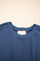 Ashleigh Blue Backless Drawstring Waist Romper Rompers 6821eade0045d874