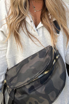 Coffee Leopard Print Double Zipper Crossbody Bag Crossbody Bags 68fb1ac85d11ab3b