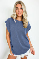 Carbon Grey Twisted Ribbed Textured Plain T Shirt T Shirts 6ec6d061d6e1869b