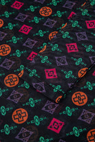 Black Western Aztec Printed Long Sleeve Mesh Top Long Sleeve Tops 6f34909504253942