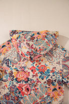 Beige Vintage Paisley Floral Printed Sherpa Lined Hooded Jacket Jackets 6fe58602bc87e4ca