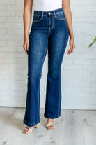 BeautybyShree Mavis High Rise Side Seam Detail Flare Jeans