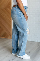 BeautybyShree Ramona High Rise Rigid Magic Destroyed Straight Jeans