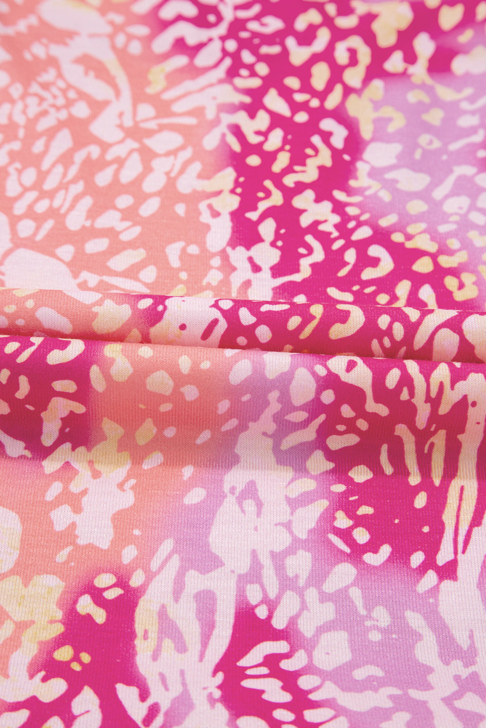 Rose Classic Leopard Print Handkerchief Hem Tunic Top Blouses 7078323941584bda