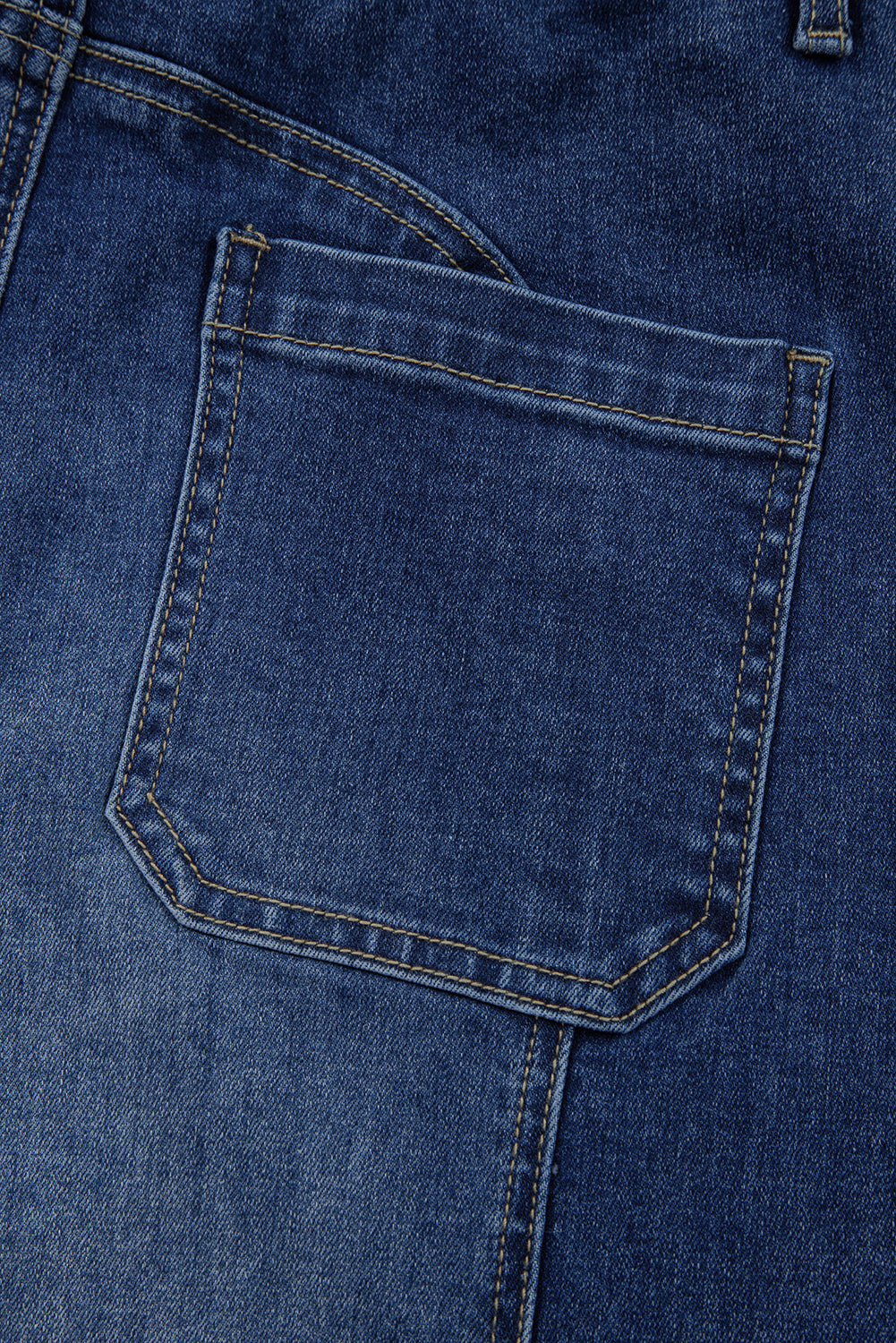 Prussian Blue Drawstring Seam Detail Raw Hem Wide Leg Jeans Jeans 7197cdb8e1c41f0c