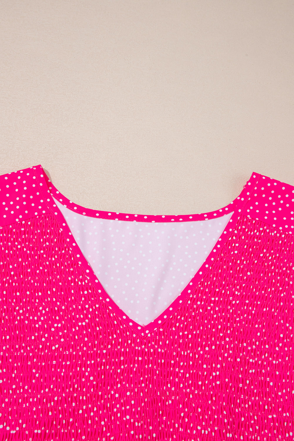 Rose Polka Dot Print Ruffle Smocked High Waist Plus Midi Dress Plus Size Dresses 71c28f58353ff86b