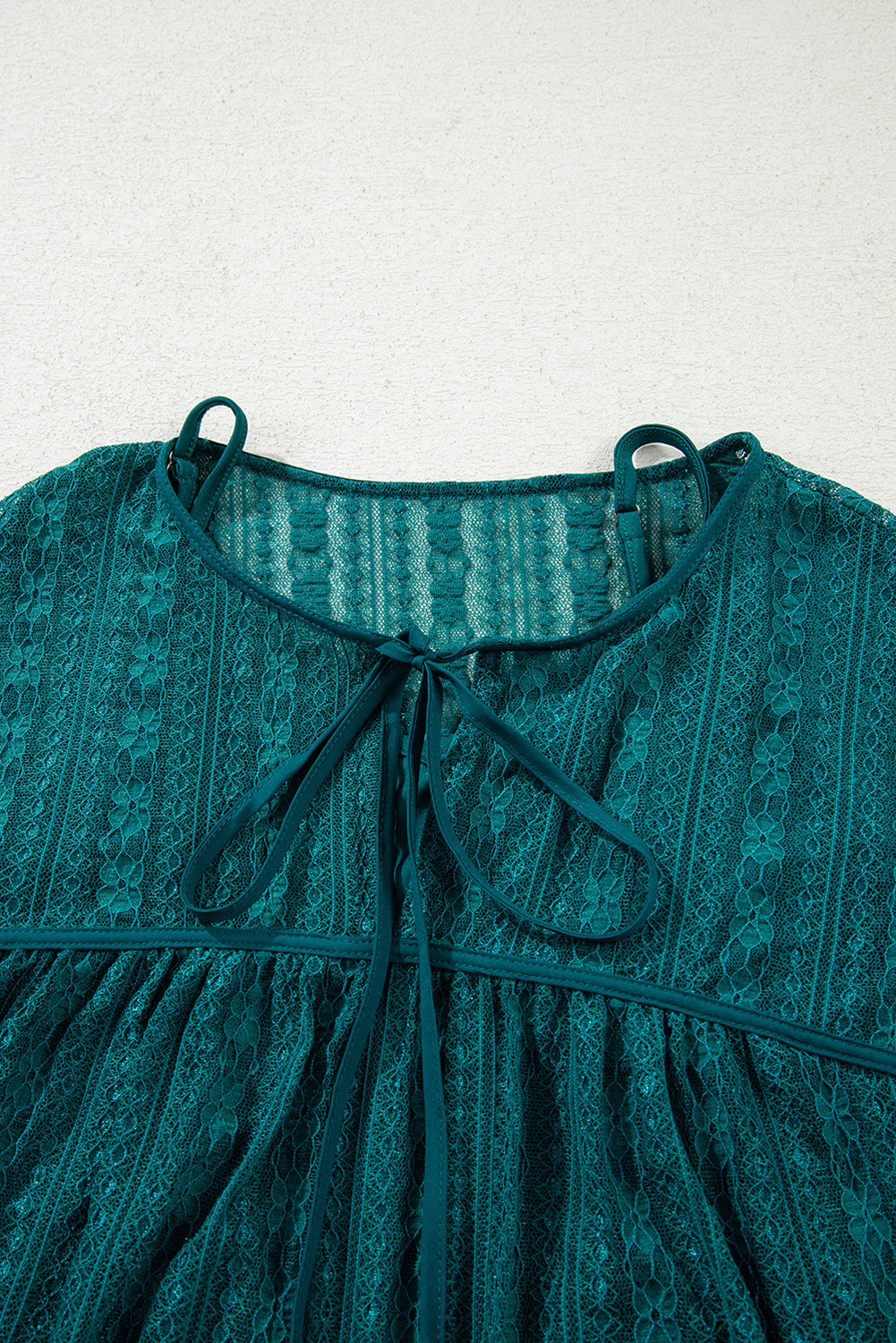 Evergreen Sheer Lace Balloon Sleeve Babydoll Blouse Blouses 72e513a32ae10b7b