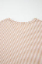 Carbon Grey Twisted Ribbed Textured Plain T Shirt T Shirts 7362a4727a678d0e