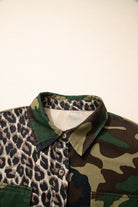 Brown Leopard Camouflage Patchwork Oversized Shacket Jackets 73930199eb13fda1