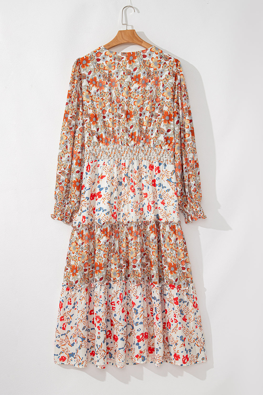 Khaki Plus Size Frill Tiered High Waist Floral Dress Plus Size Dresses 741a41df94171aea