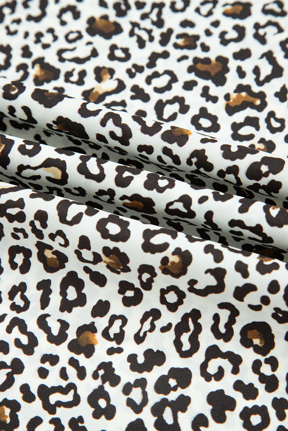 Khaki Plus Size Button V Neck Leopard Print Puff Sleeve Loose Mini Dress Plus Size Dresses 74edb221dbbc583f