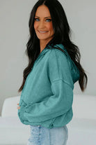 Canton Half Zip Kangaroo Pocket Mineral Wash Baggy Hoodie Sweatshirts & Hoodies 76bae2a1630194be