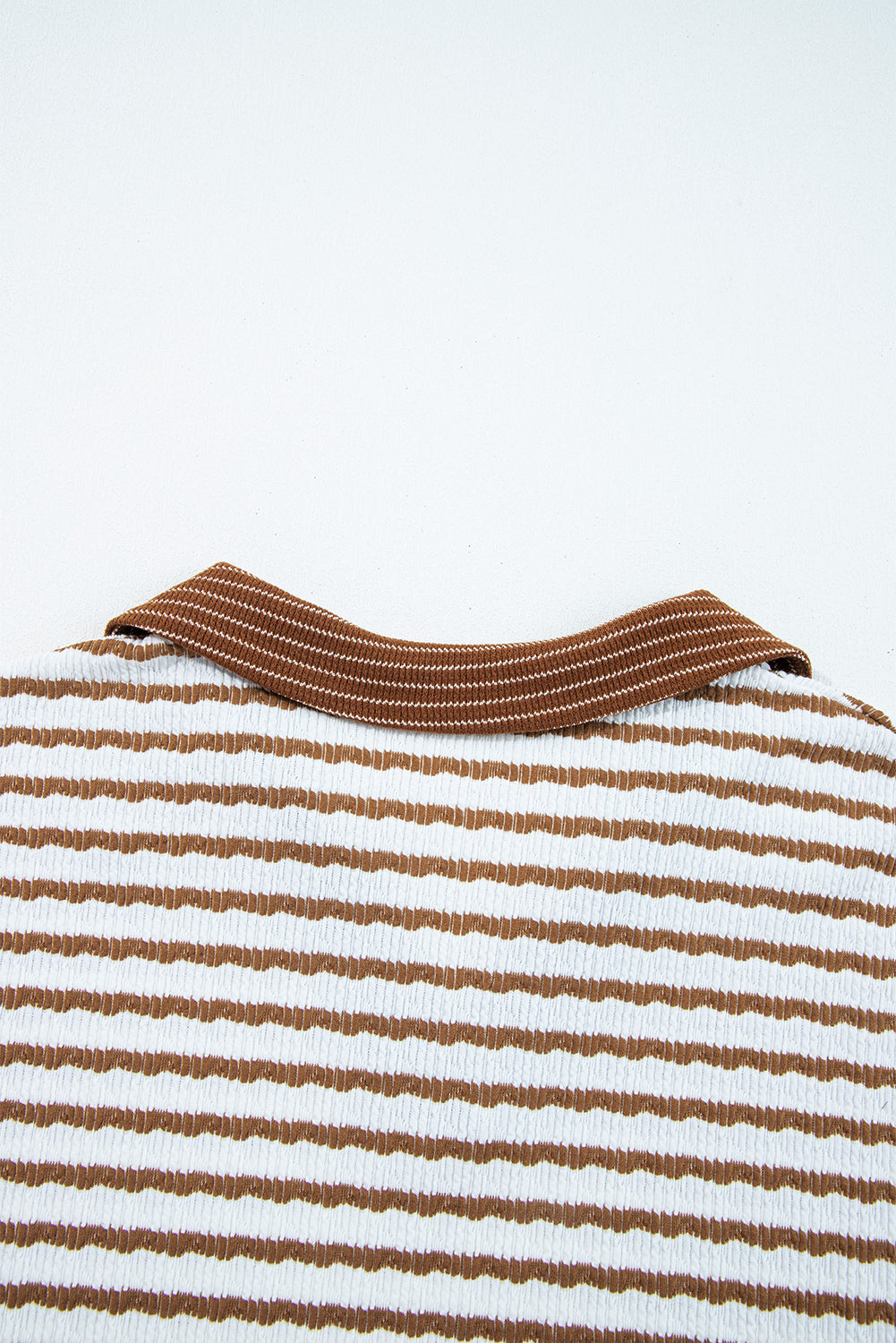 Khaki Stripe Plus Size Loose Pullover Drawstring Elastic Waist Wide Leg Pants Set Plus Size Matching Sets 76e2f039c661b1cd