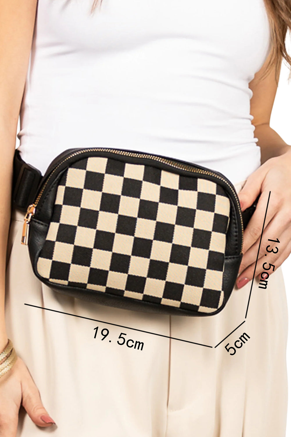Black Faux Leather Checkered Patchwork Crossbody Bag Crossbody Bags 76e30c53f24b5ba0