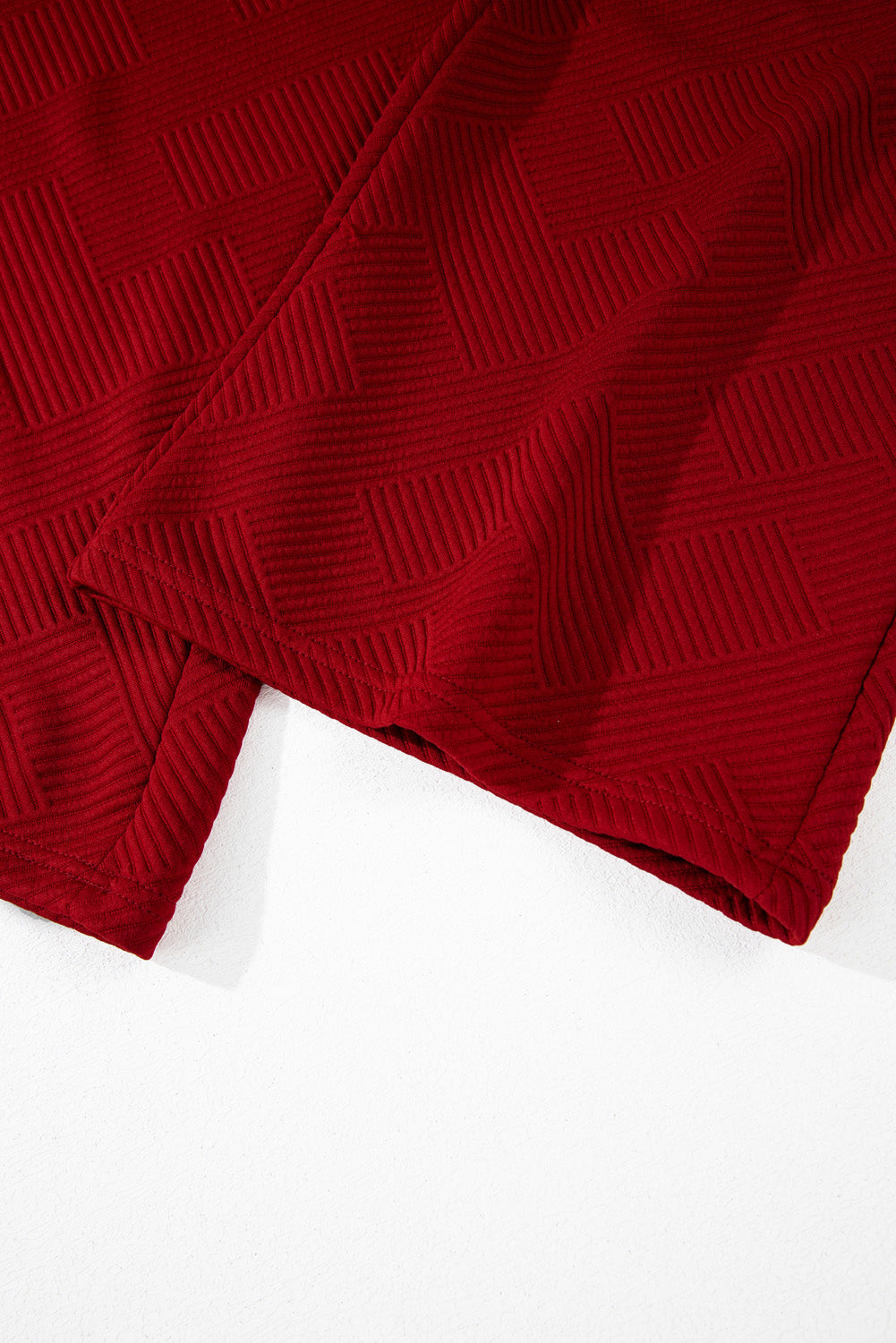 Red Dahlia Textured Loose Fit T Shirt & Drawstring Pants Set Two Piece Pants Sets 773154d3f7b00cec