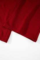 Red Dahlia Textured Loose Fit T Shirt & Drawstring Pants Set Two Piece Pants Sets 773154d3f7b00cec