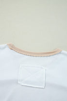 Multicolour Colorblock Patchwork Side Split Tunic T Shirt T Shirts 775047aee1dfeba4