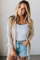 Jet Stream Mix Pattern Hollow Knit Open Front Cardigan Cardigans 77c876fe781da123