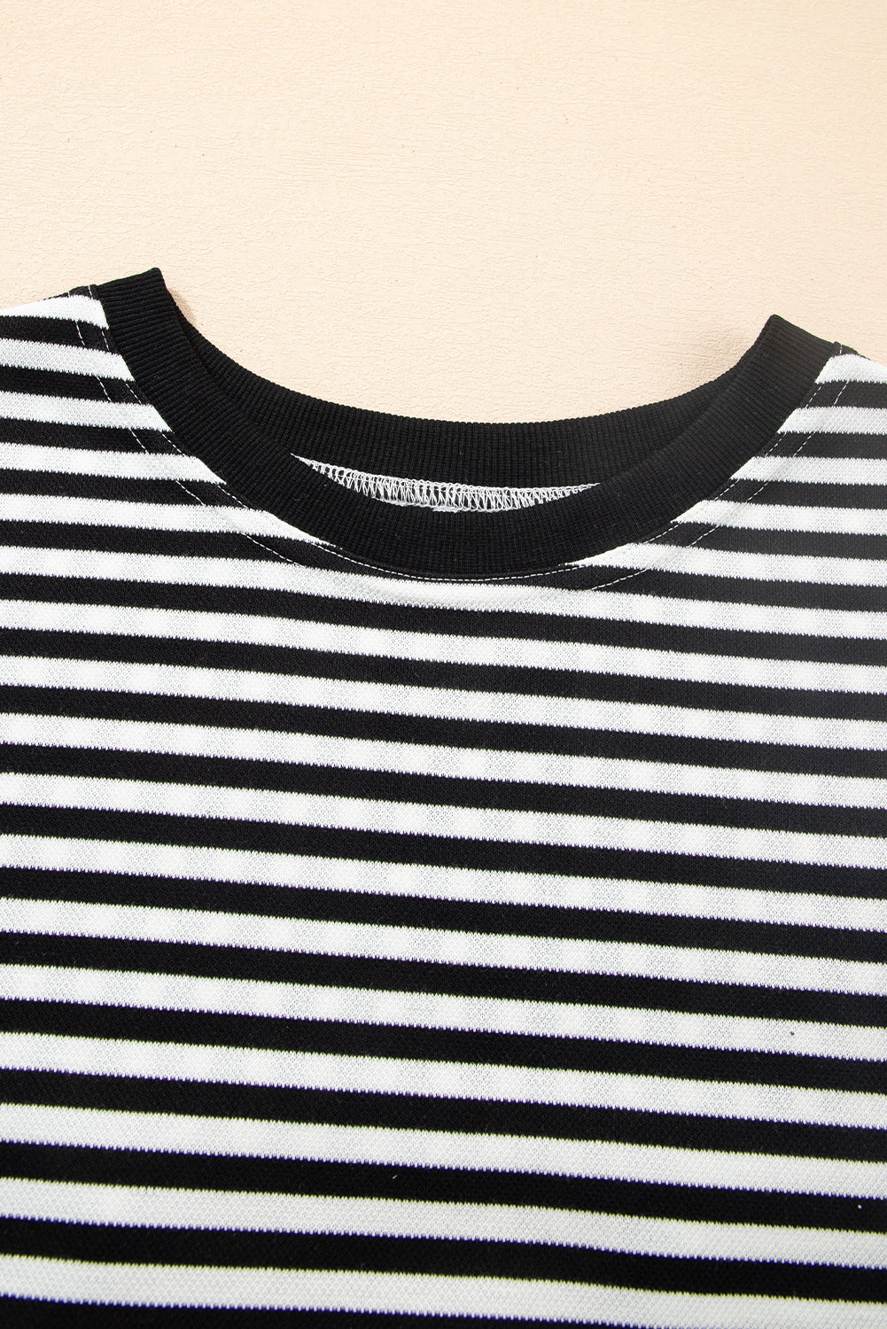 Black Stripe Bowknot Backless T-Shirt T Shirts 78c6566fd480767f
