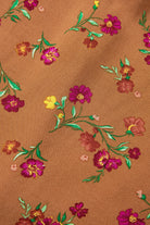 Brown Plus Size Floral Split V Neck Ruffled Sleeve Tiered Maxi Dress Plus Size Dresses 792707eaef760e14