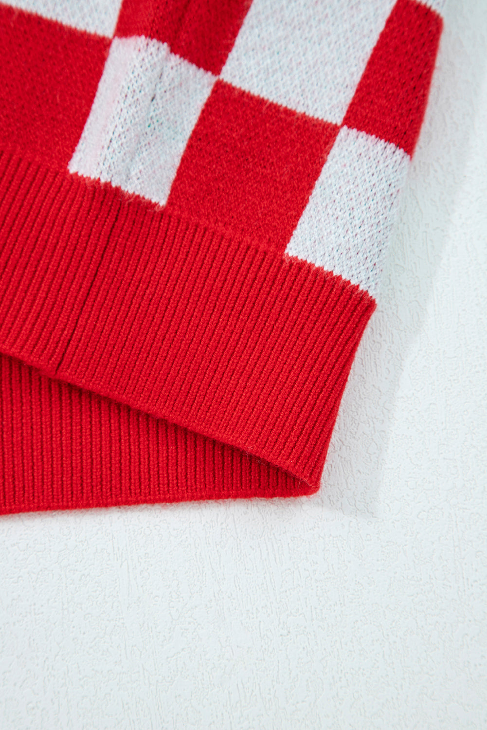 Red Checkered Christmas Tree Pattern Button V Neck Knit Cardigan Cardigans 7a81f4418f661808