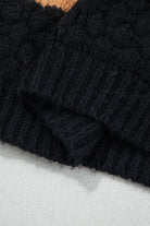 Khaki Colorblock High Neck Baggy Sweater Sweaters 7b38baeccf49ad98