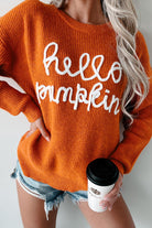 Flamingo Hello Pumpkin Graphic Sweater Sweaters 7babaf997ad5ce4f
