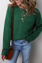 Evergreen Plain Raglan Sleeve Crew Neck Sweater Sweaters 7bedb9d7c3853399