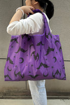 Tillandsia Purple Goth Halloween Pumpkin Large Capacity Foldable Tote Bag Tote Bags 7ceac4740e68cd0b