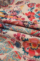 Beige Vintage Paisley Floral Printed Sherpa Lined Hooded Jacket Jackets 7d61be0c392a1edb