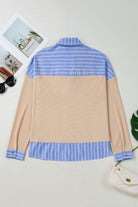 Parchment Plus Size Striped Contrast Trim Waffle Knit Collared Top Pre Order Plus Size 7dab702d3ffca4ef