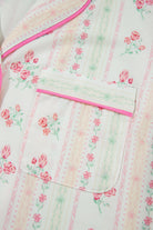 Beige Bow and Cherry Print Ruffle Hem Shorts Pajama Set Two Piece Shorts Sets 7dafad914f2e4bcf