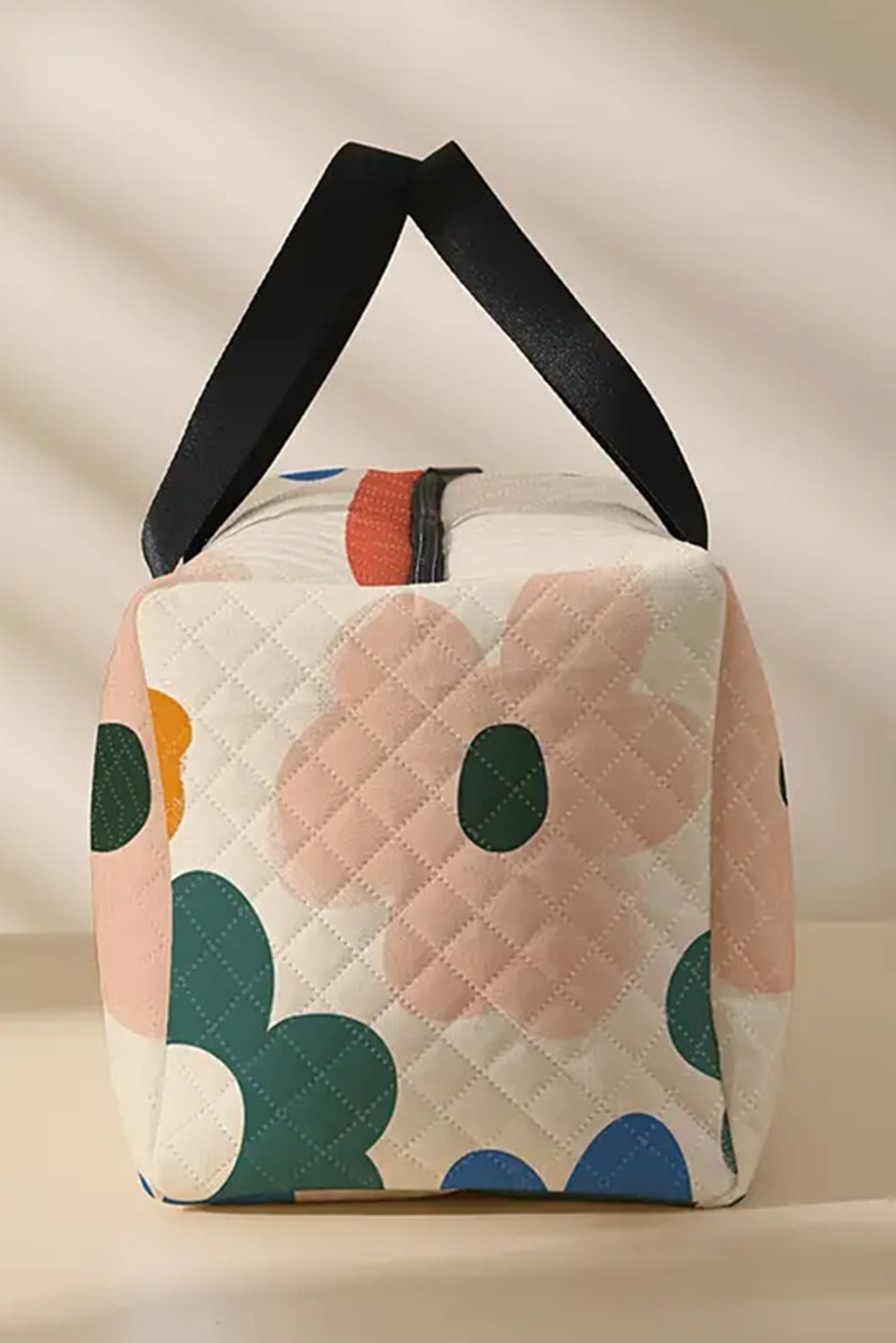 White Floral Quilted Tote Bag Tote Bags 7dbcbdaf8735eb0a