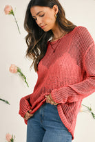 Black Crochet Hollow-out Knit Sweater Sweaters 7f71a4a889d5d9c6