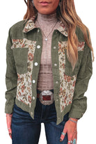 Clay Ribbed Retro Floral Patchwork Jacket Jackets 81b9fd620d106165