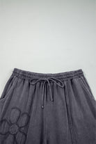 Buckskin Flower Patch Mineral Washed Cropped Wide Leg Pants Pants 843f7709b7d82de8