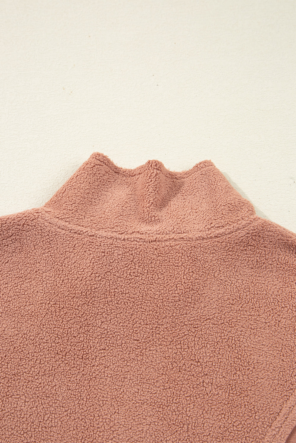 Camel Exposed Seam Side Pockets Half Zipper Baggy Sweatshirt Sweatshirts & Hoodies 859271a7553f1d8f