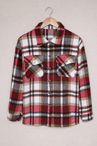 Multicolor Plaid Casual Button Up Flannel Shacket Jackets 8684cd7638cbefc1