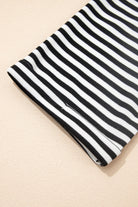 Black Stripe Bowknot Backless T-Shirt T Shirts 89ea0bef0f0236df