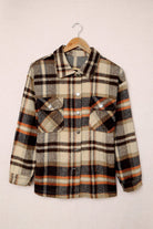 Multicolor Plaid Casual Button Up Flannel Shacket Jackets 8a85ebdb86e9da03