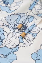 Sky Blue Floral Print Tie Neck Long Sleeve Flowy Mini Dress Short Dresses 8af685ebd2973b0f