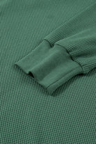 Evergreen Solid Color Raw Seam Patchwork Ribbed Drop Shoulder Sweatshirt Sweatshirts & Hoodies 8b82e5762eb58c8f