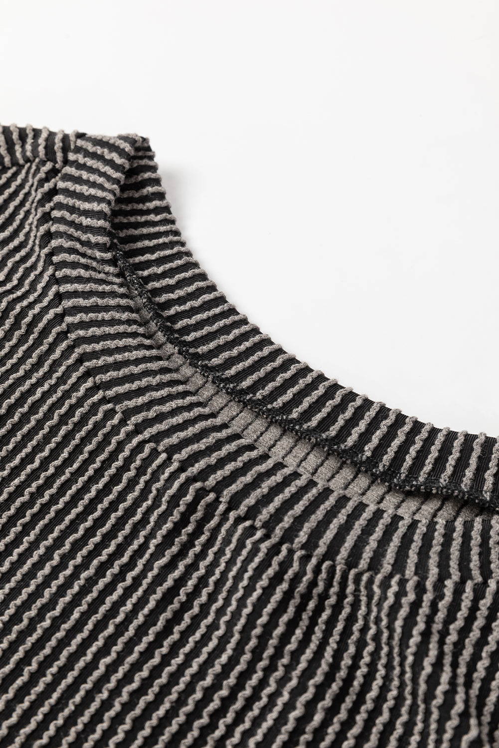 Carbon Grey Corded Long Sleeve Top and High Waist Shorts Set Two Piece Shorts Sets 8c16e8ca83dd4d1d