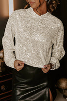 Jet Stream Sequin Hooded Long Sleeve Top Long Sleeve Tops 8c67ee408e801105